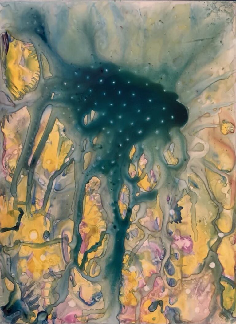 Dreams of a Cosmic Ocean, watercolor 9x12 2025